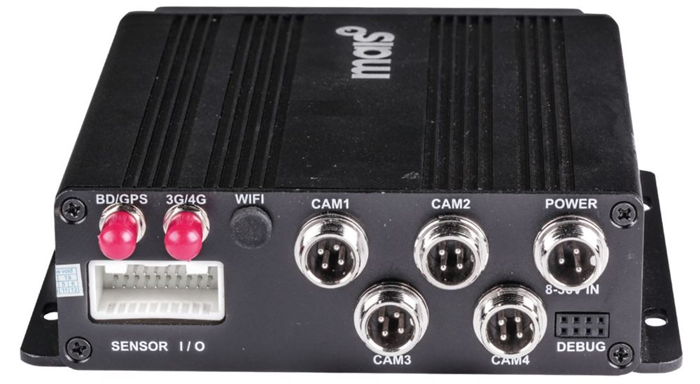 Gravador veicular MAIS com entradas para 4 câmeras, GPS, 3G/4G e Wi-Fi